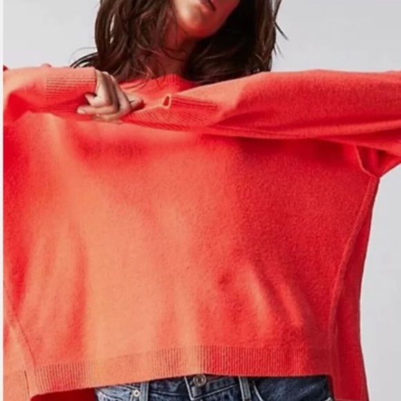 Free People Luna Jumper Sweater in Super Red - Picture 1 of 4